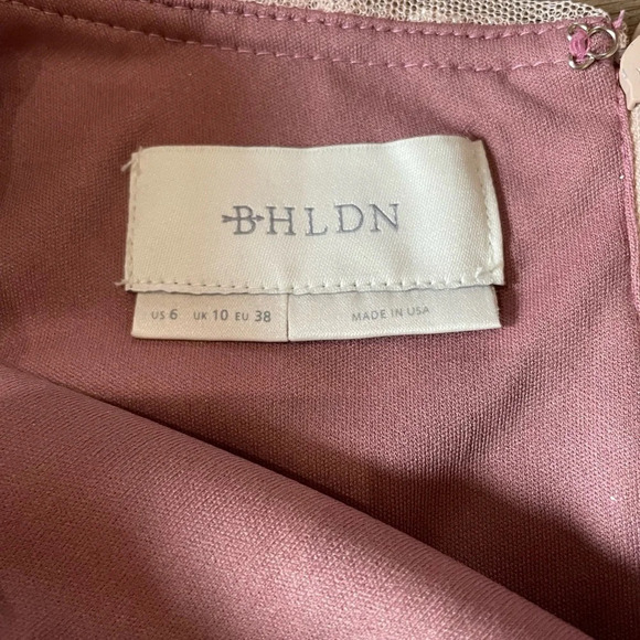 BHLDN Mackenzie Embroidered Dress Size US 6
Metallic Blush Gold Anthropologie - Picture 9 of 9